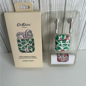 Cath Kidston True Wireless Stereo Earbuds - Marble Hearts NEW